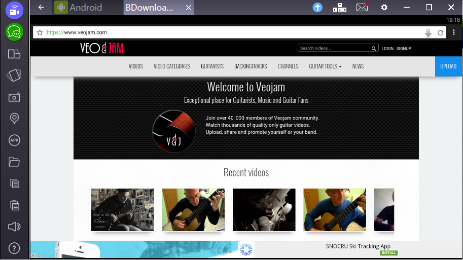 Application for download video from Veojam